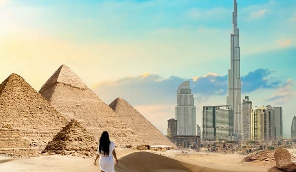 Paquete a Egipto y Dubai. Viaja y conoce los contrastes del mundo antiguo en Egipto a la modernidad de Dubái. Incluye vuelos, hotel, desayunos, guía y más.